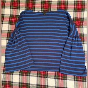 J. Crew Blue and Navy Striped Shirt